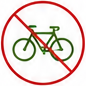 Prohibido circular en bicileta
