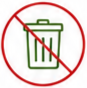 Prohibido arrojar basura